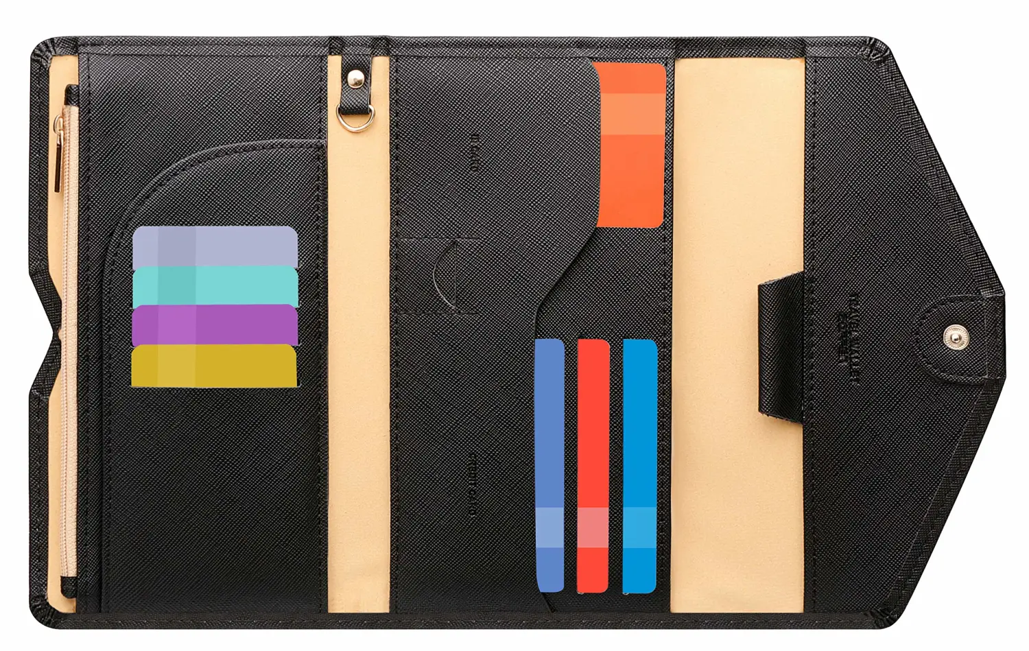 Zoppen Mulit-purpose Rfid Blocking Passport Holder Travel Wallet (Ver.4) Passport and Vaccine Card Holder ComboTri-fold Document Organizer Travel Essentials