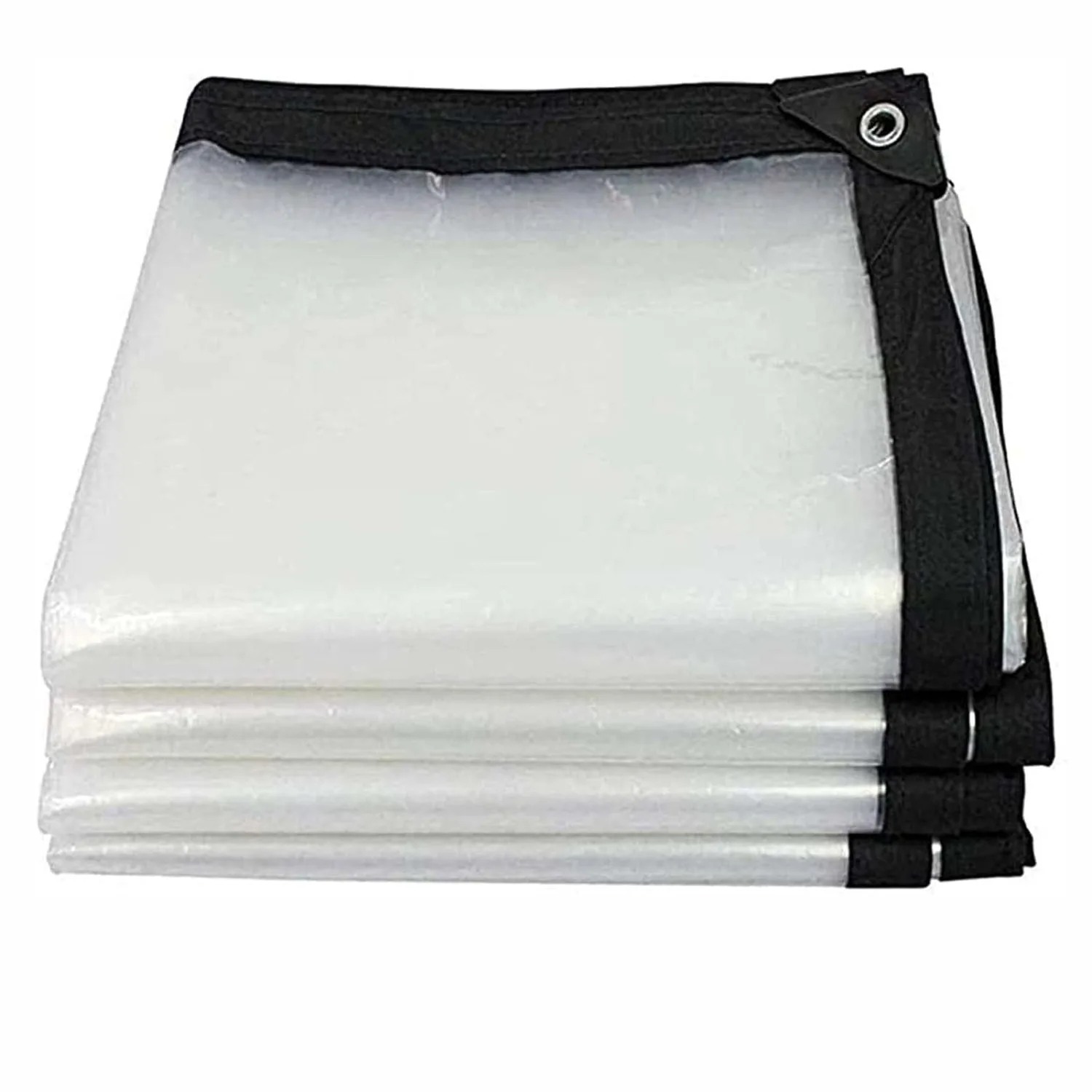 Outdoor Clear Tarp 3x3 Feet, Tarpaulin Waterproof Heavy Duty Clear, Transparent Tarps with Grommets, Waterproof Tarps Cover, for Camping, Courtyard, Greenhouse
