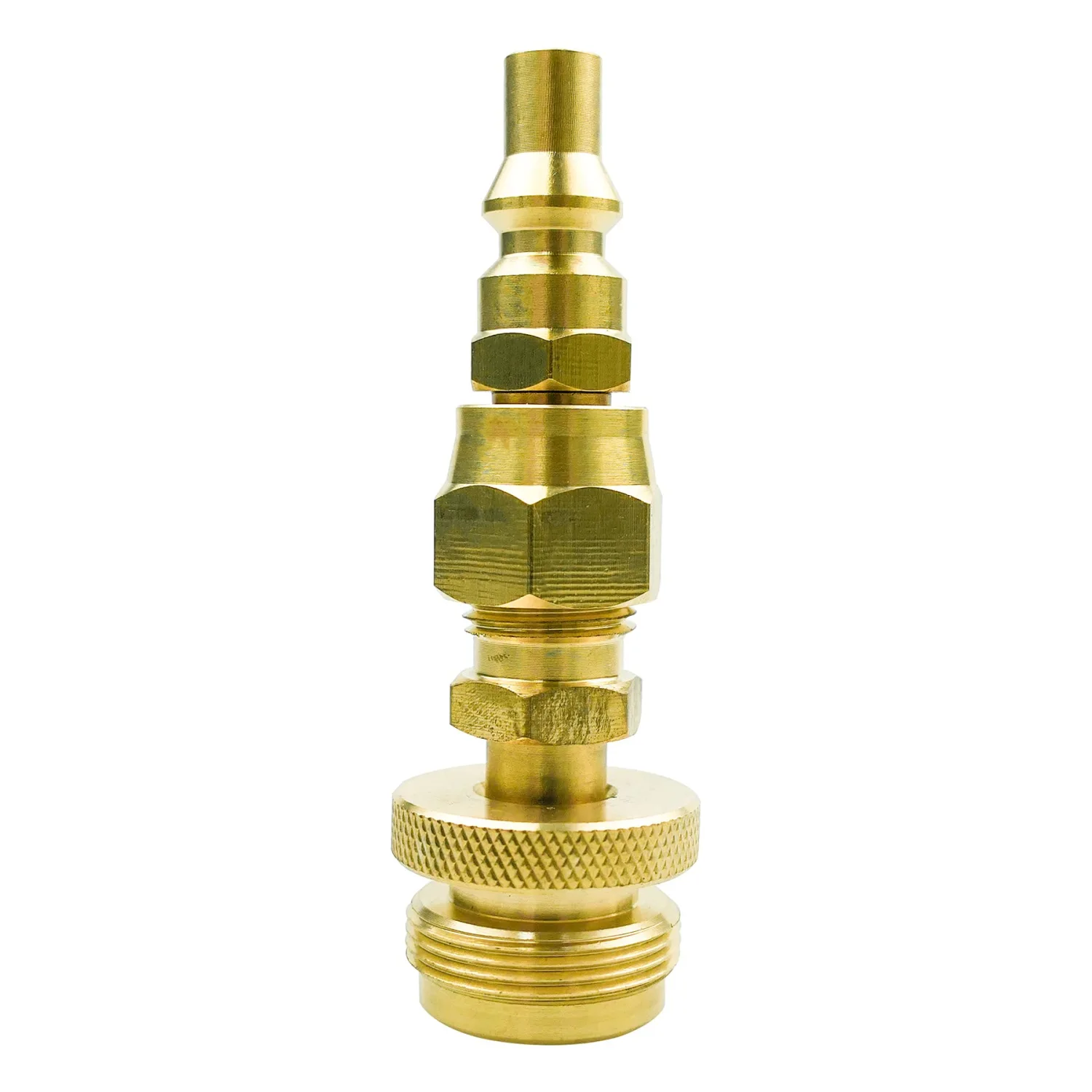 1lb Propane Disposal Adapter Fitting with 1/4" Quick Connect Disconnect Adapter Plug, Connect 1lb Camping Grill Stove 5-40lb Tanks for Portable BBQ Grill Bubby Heater Hook Up RV Trailer