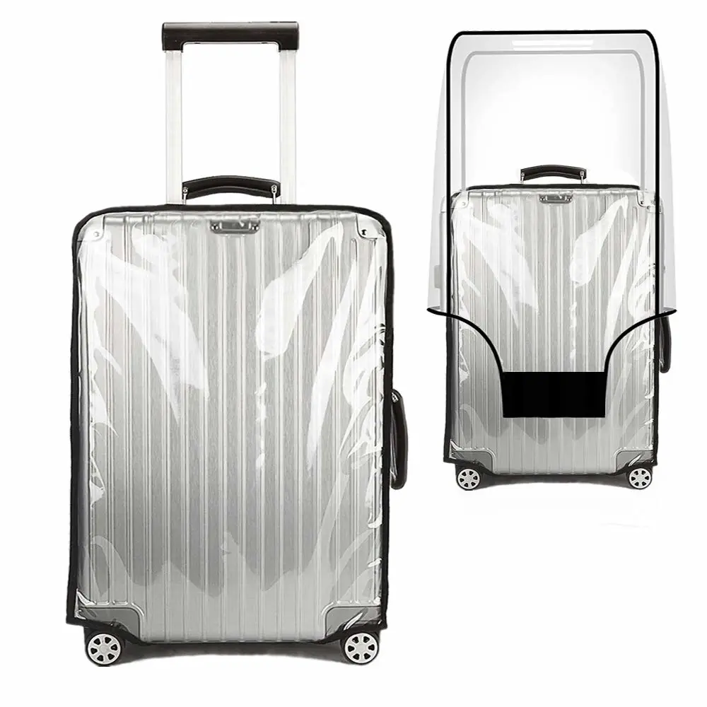 Clear PVC Suitcase Cover for 28 Inch Luggage TSA Approved Thickened Travel Protector Sleeve Waterproof