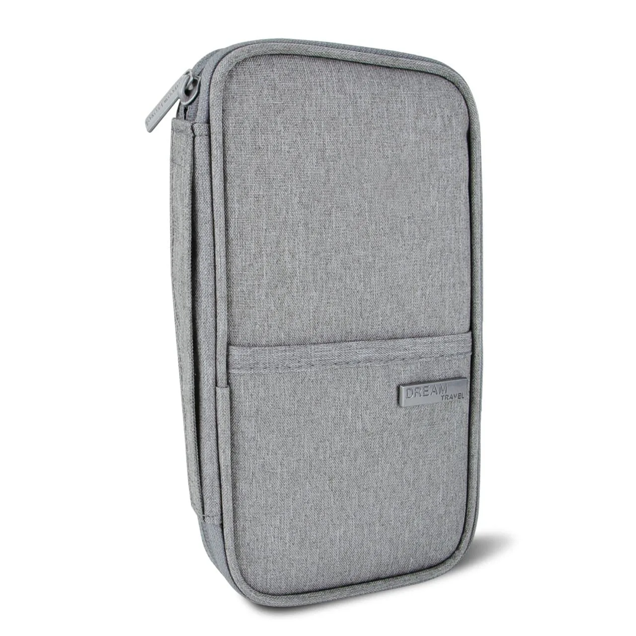 Ardanlingke Passport Wallets, Travel Wallet, Travel Document Organizer，RFID Family Passport Holder, Portable Case for Boarding Pass, ID, Money, Tickets with Zipper (gray)
