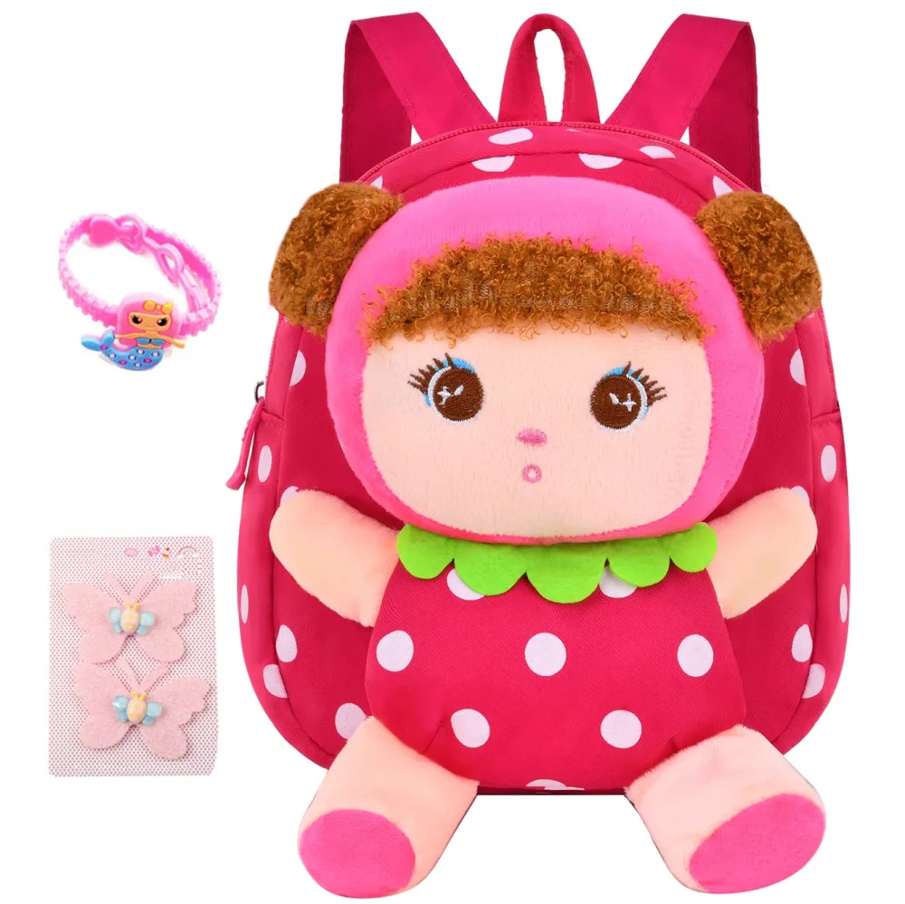 Cute Toddler Backpack Plush Doll Toy Snack Travel Bag Preschool Shoulder Bag Gift for Kid