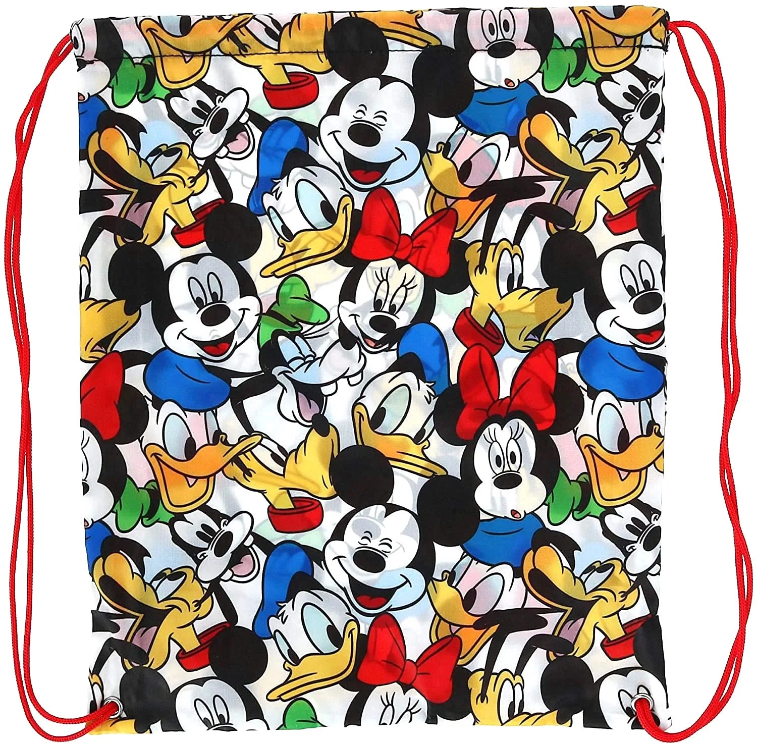 Mickey Mouse and Friends Drawstring Backpack Tote Bag, 15 1/2 Inch