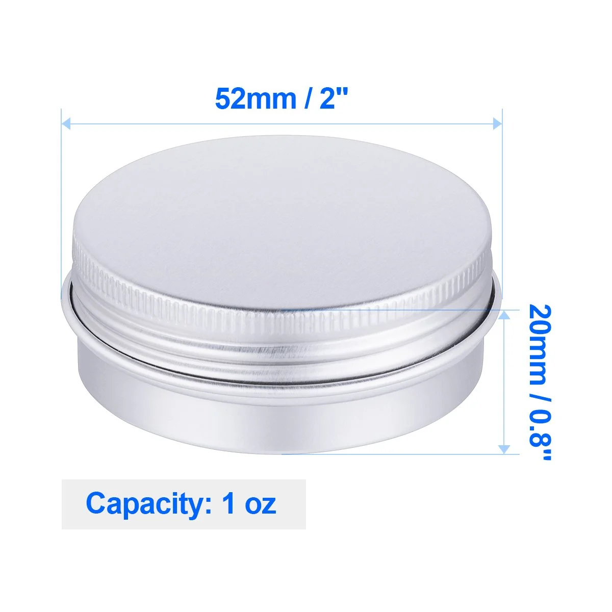 Petutu 30 Pack Tin Cans Screw Top Round Metal Lip Balm Tins Containers with Lids (1oz)