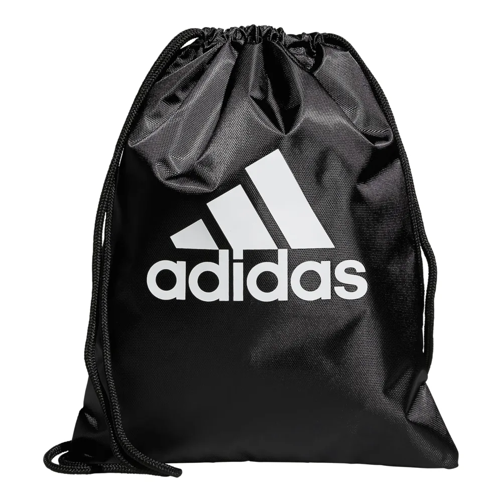 adidas Tournament 3.0 Sackpack Drawstring Bag Lightweight Backpack, Black/White, One Size