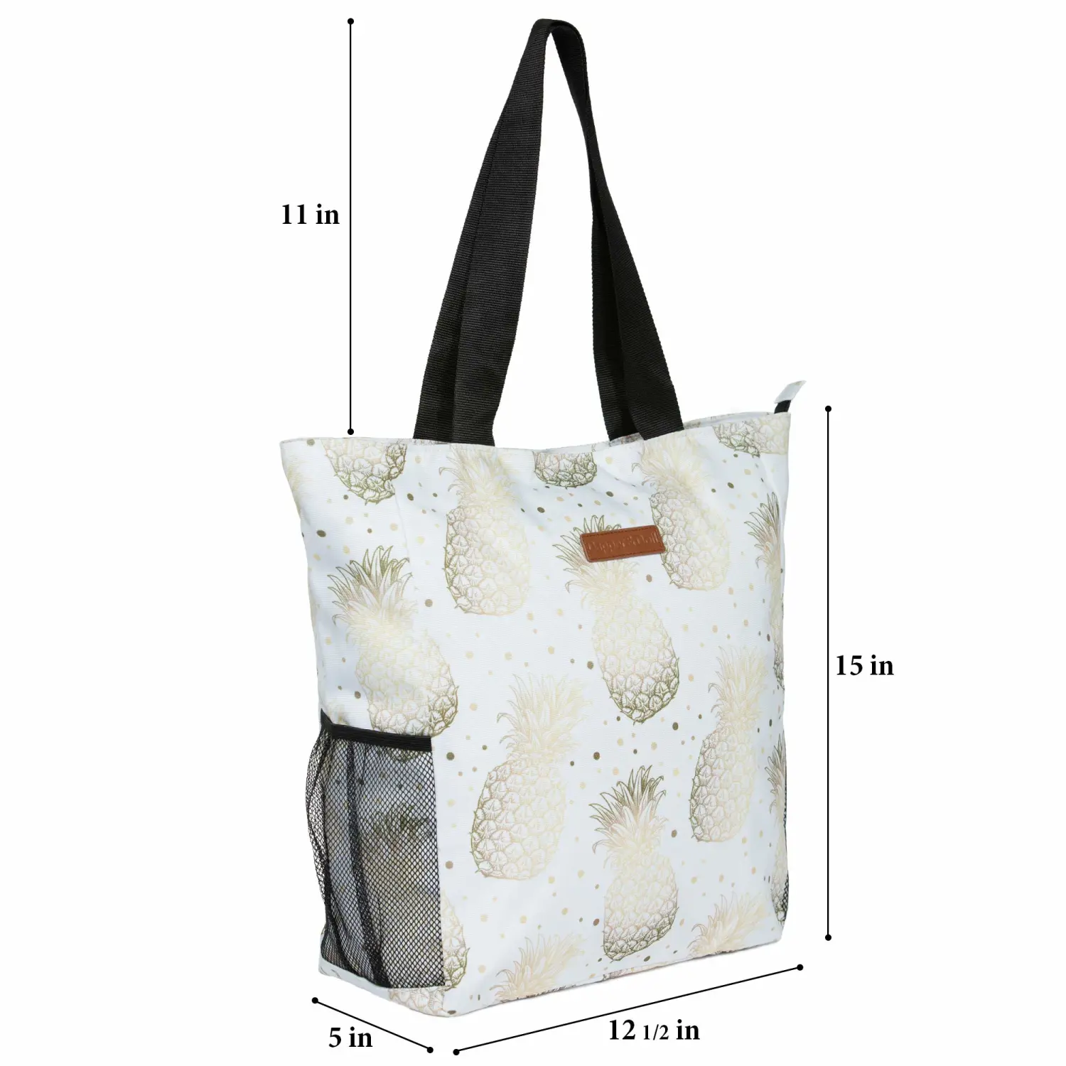Dapper&Doll Waterproof Sandproof Beach Tote Bags - Zipper Top for Boat, Pool, Work, Gifts for Women