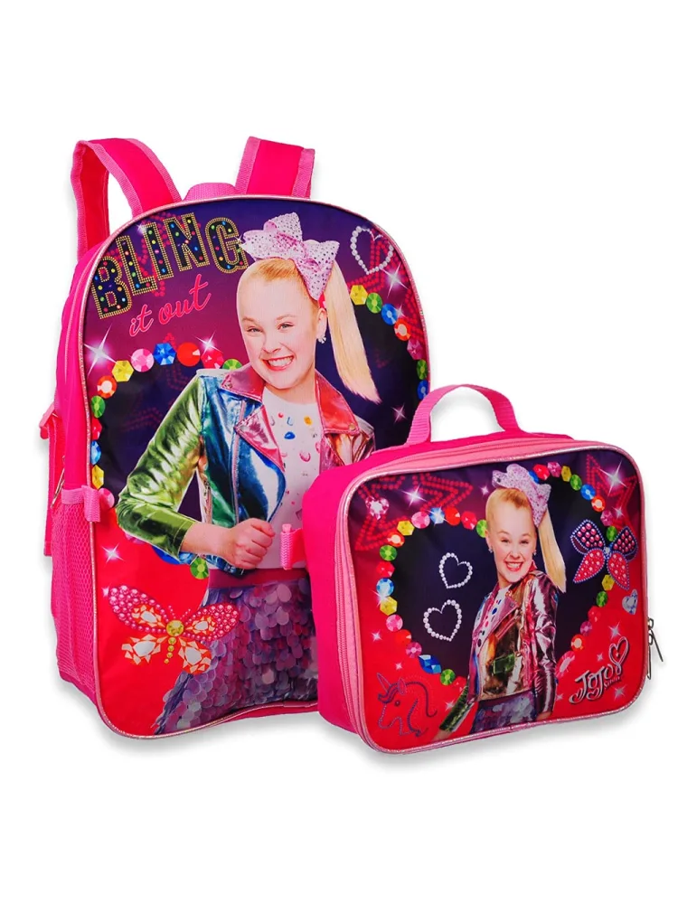 Jojo Siwa Backpack with Insulated Lunchbox - pink multi, one size