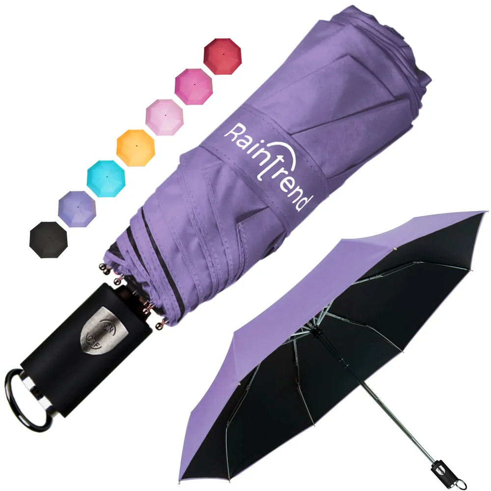 NEW Small Travel Compact Automatic Open and Close Umbrella for Backpack and Car with Teflon Coating Windproof Lightweight Folding Portable Sun and Rain Umbrellas for Women Men