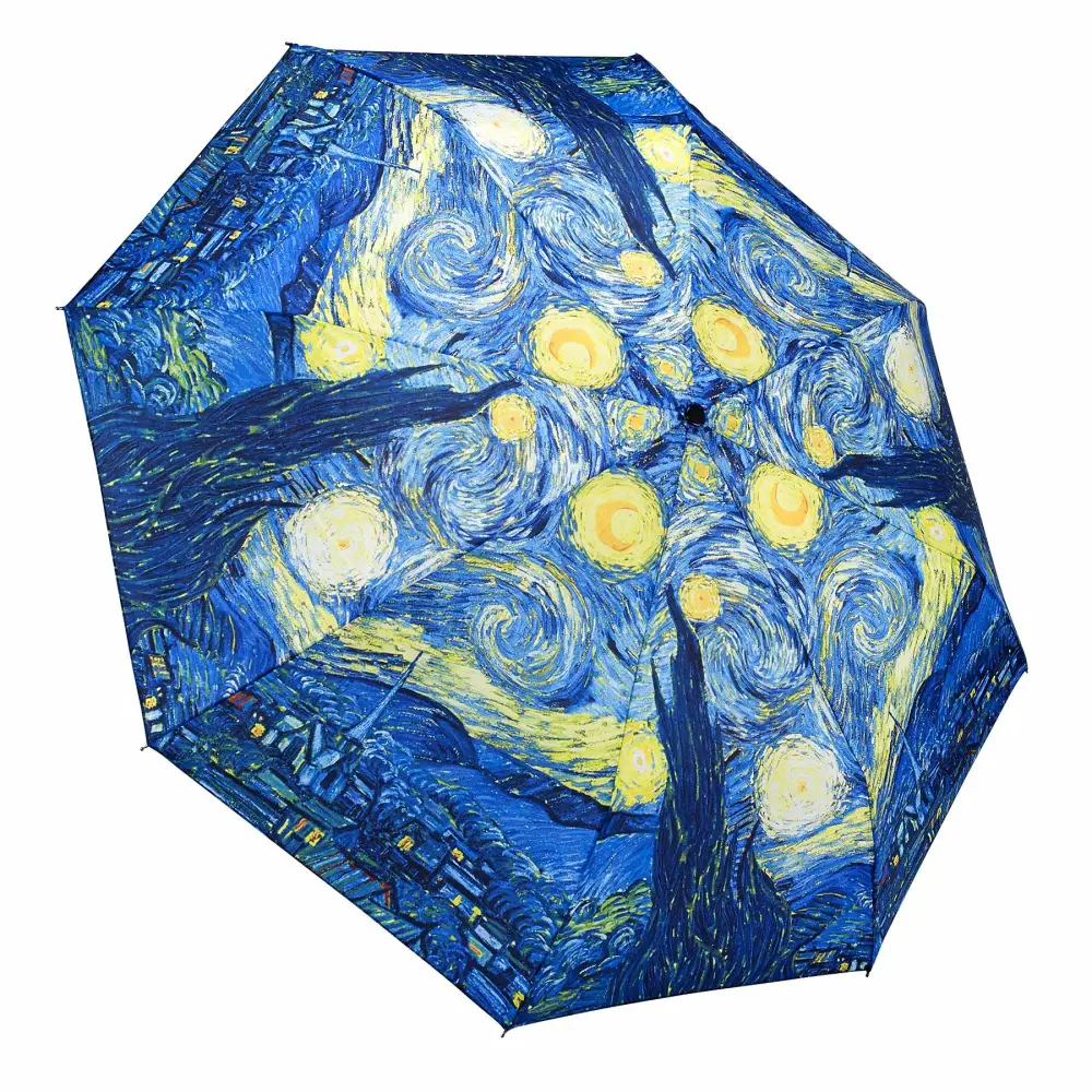 Galleria-Starry Night Auto-Open/Close Large Portable Rain Folding Umbrella