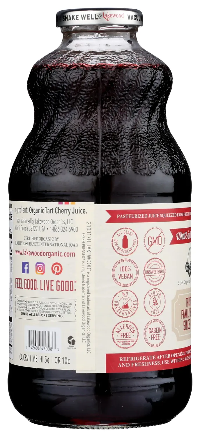 Lakewood, Organic Pure Cherry Tart Juice, 32 oz