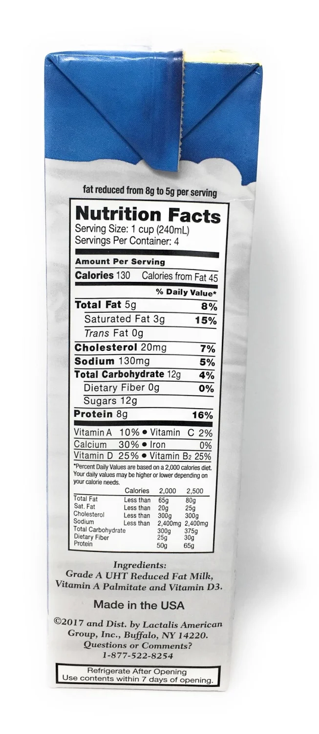 Parmalat 2 % Reduced Fat Milk 1 Qt (Pack of 6)