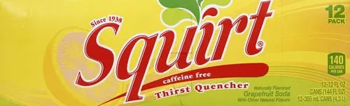 Squirt Soda, Grapefruit, 12 Fl Oz Cans, 12 Pack