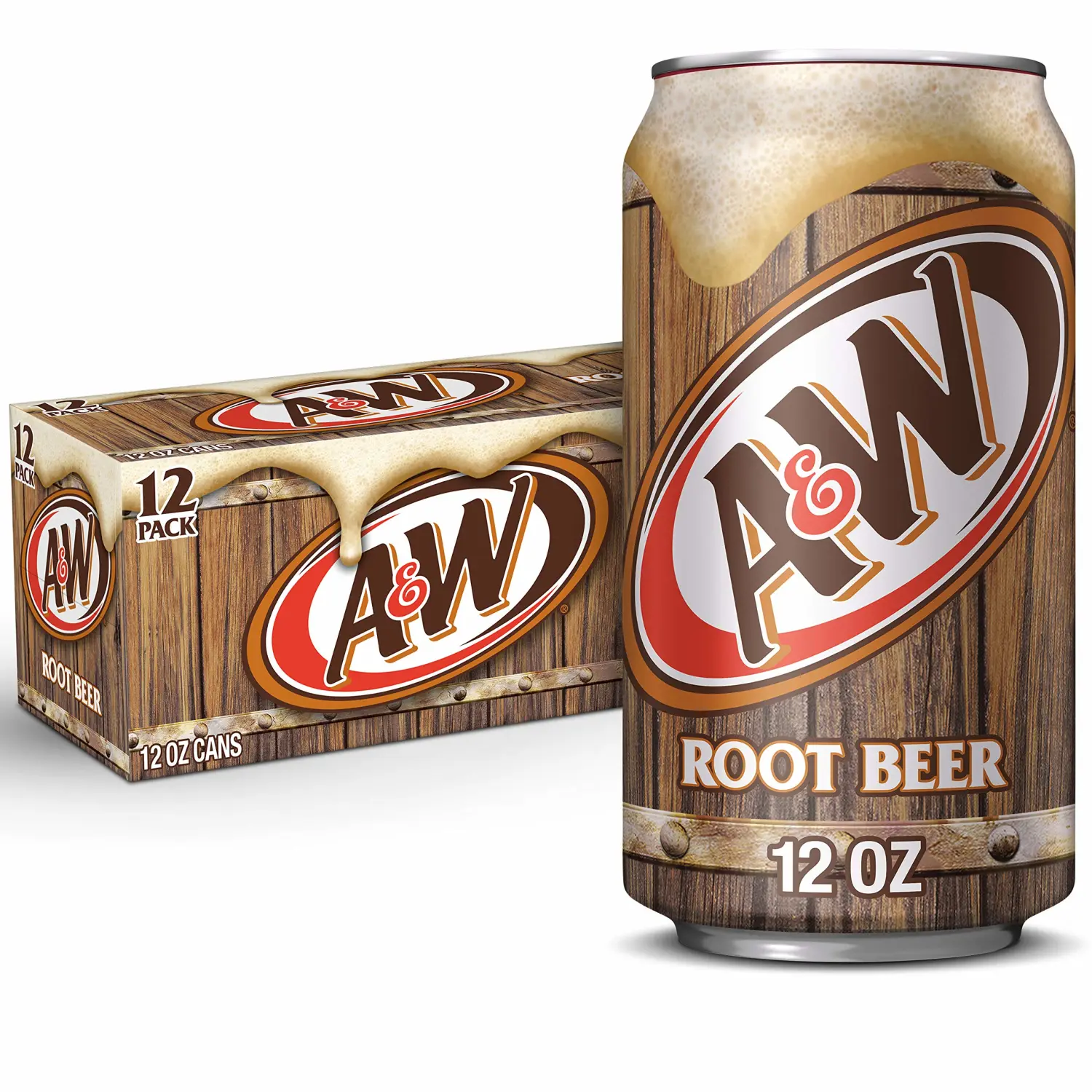 A&W Root Beer, 12 fl oz cans (pack of 12)