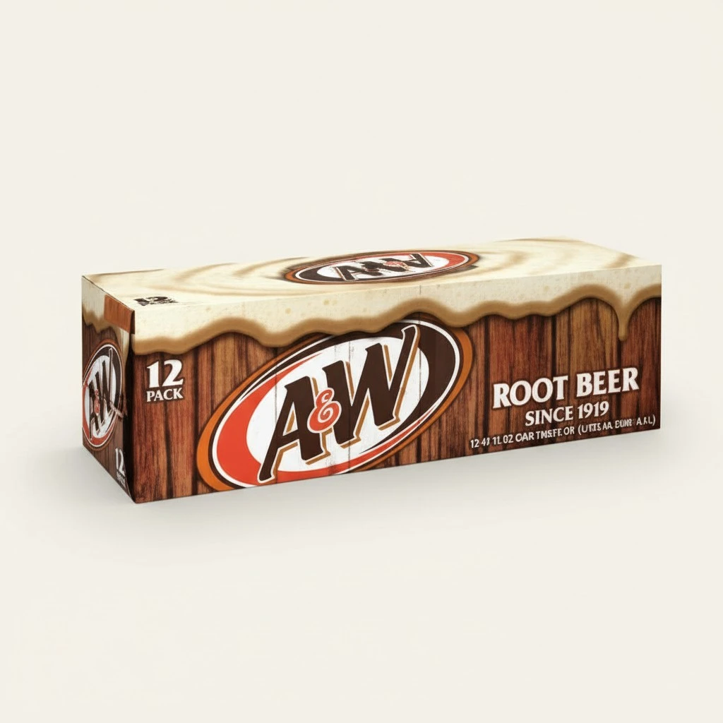 A&W Root Beer Soda, 12 fl oz cans, 12 pack