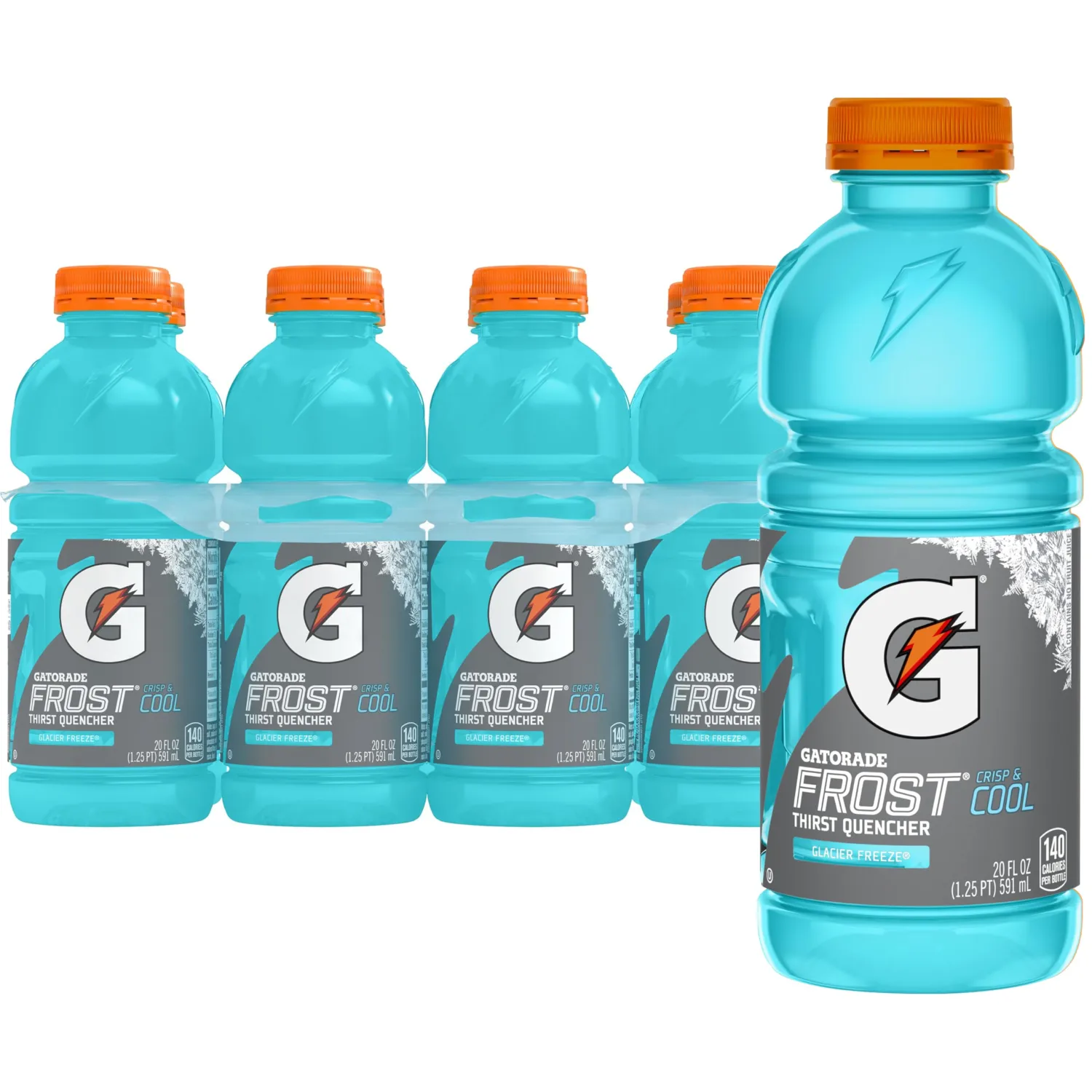 Gatorade Thrist Quencher, Frost Glacier Freeze Sports Drinks, 20 Fl Oz Bottles, 8 Pack