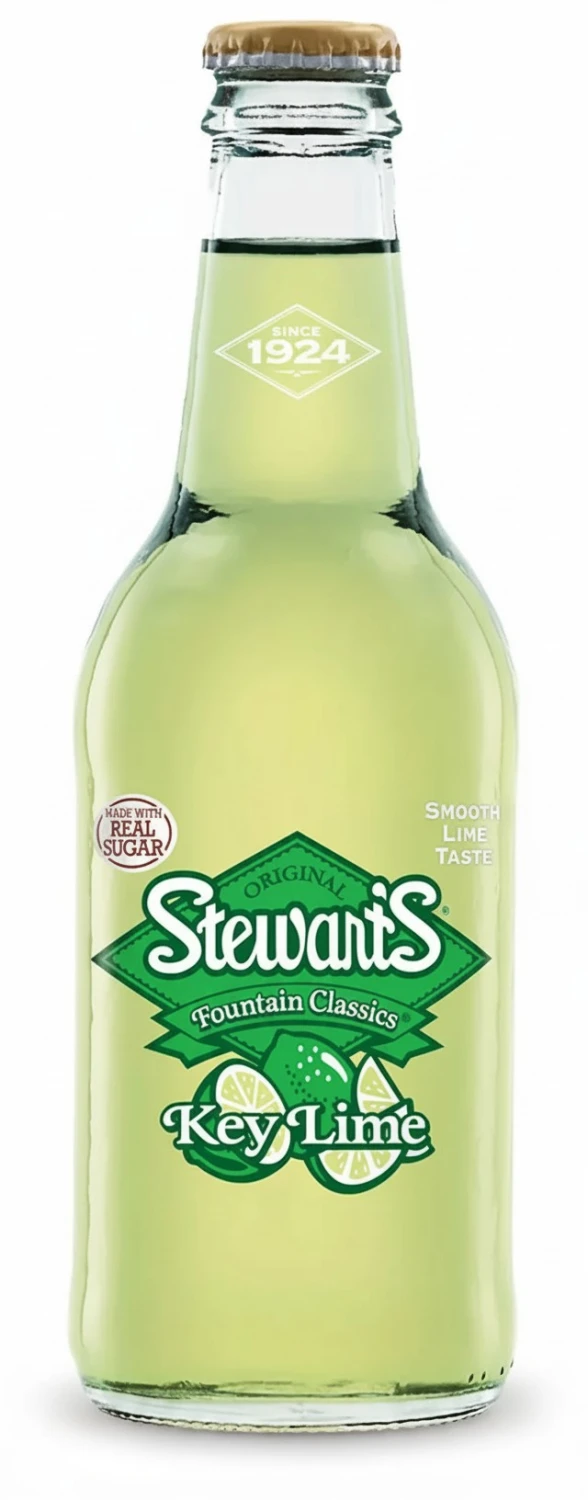 Stewart's Key Lime Soda, 12 fl oz (12 Glass Bottles)
