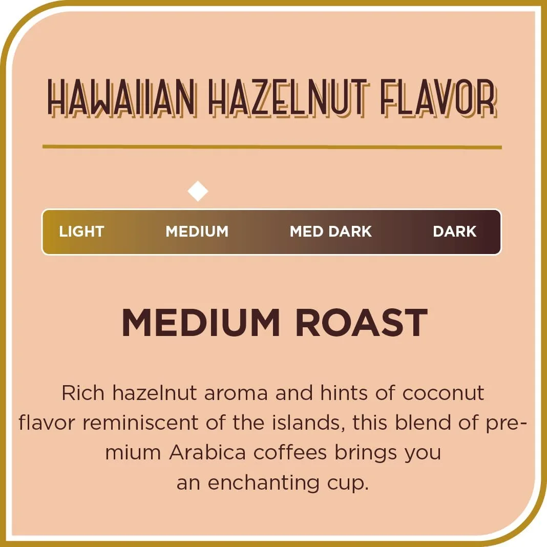 Don Francisco's Hawaiian Hazelnut Ground Flavored Coffee: Rich, Aromatic 100% Arabica Beans - (12 oz Recyclable Cans)