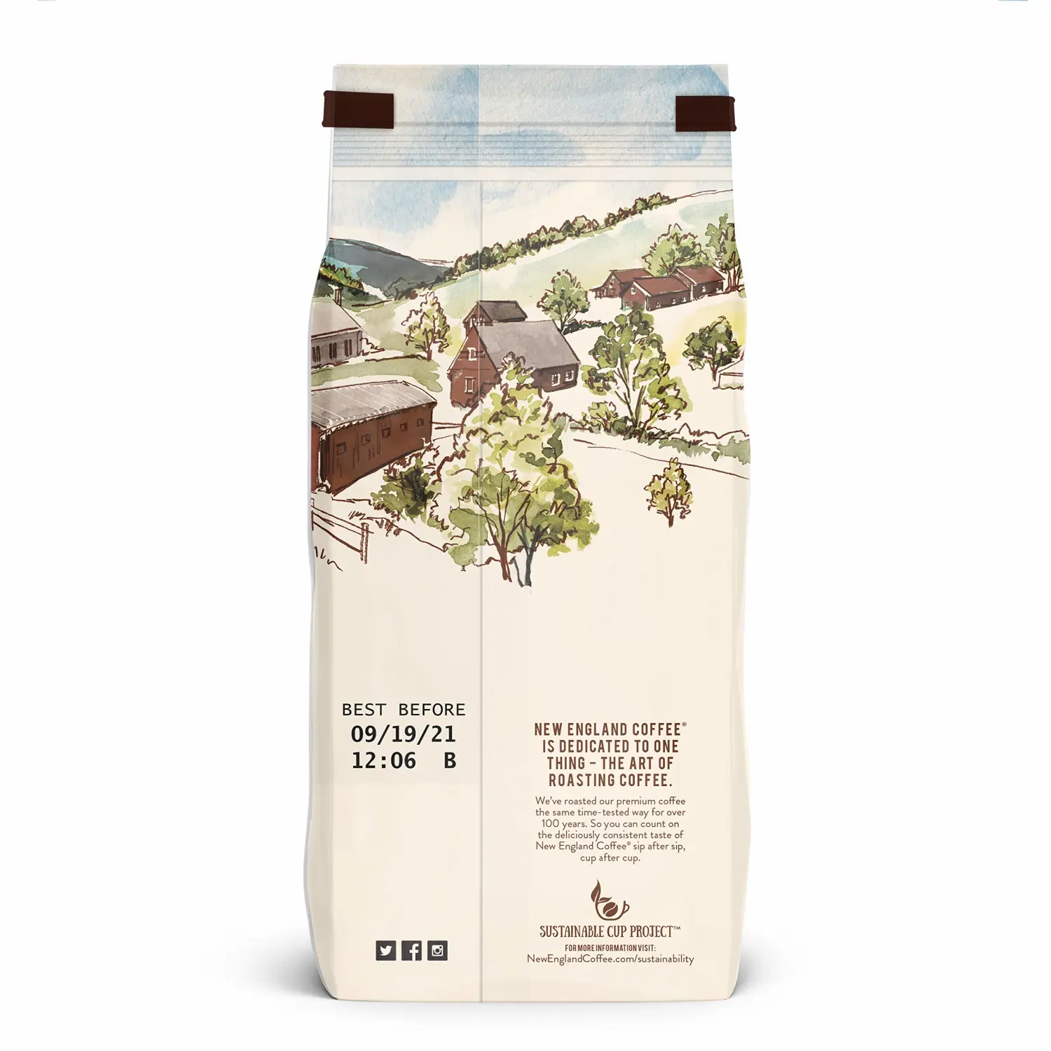 New England Coffee Caramel Macchiato Medium Roast Ground Coffee, 11oz Bag (Pack of 1)