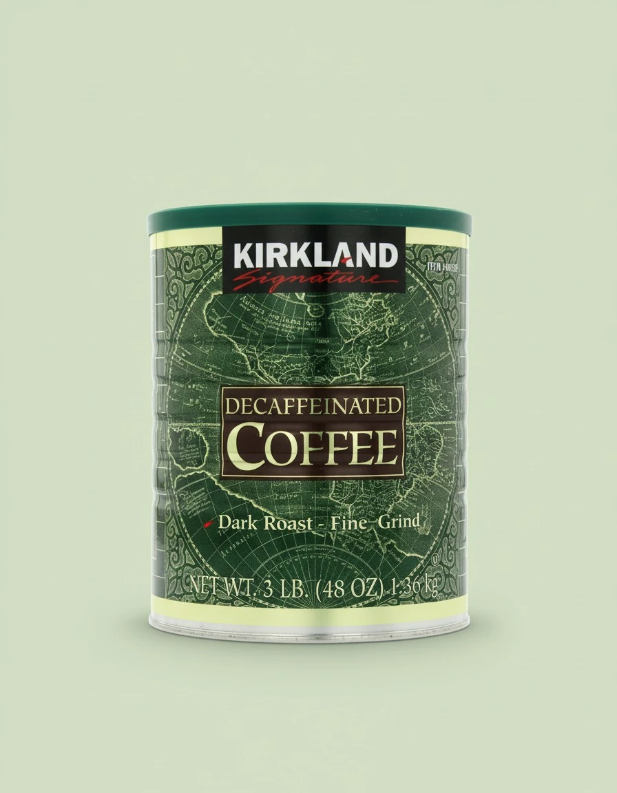 Kirkland Signature 100% Colombian Dark Roast Decaffeinated Ground Coffee, 3 Pound (Pack of 2)