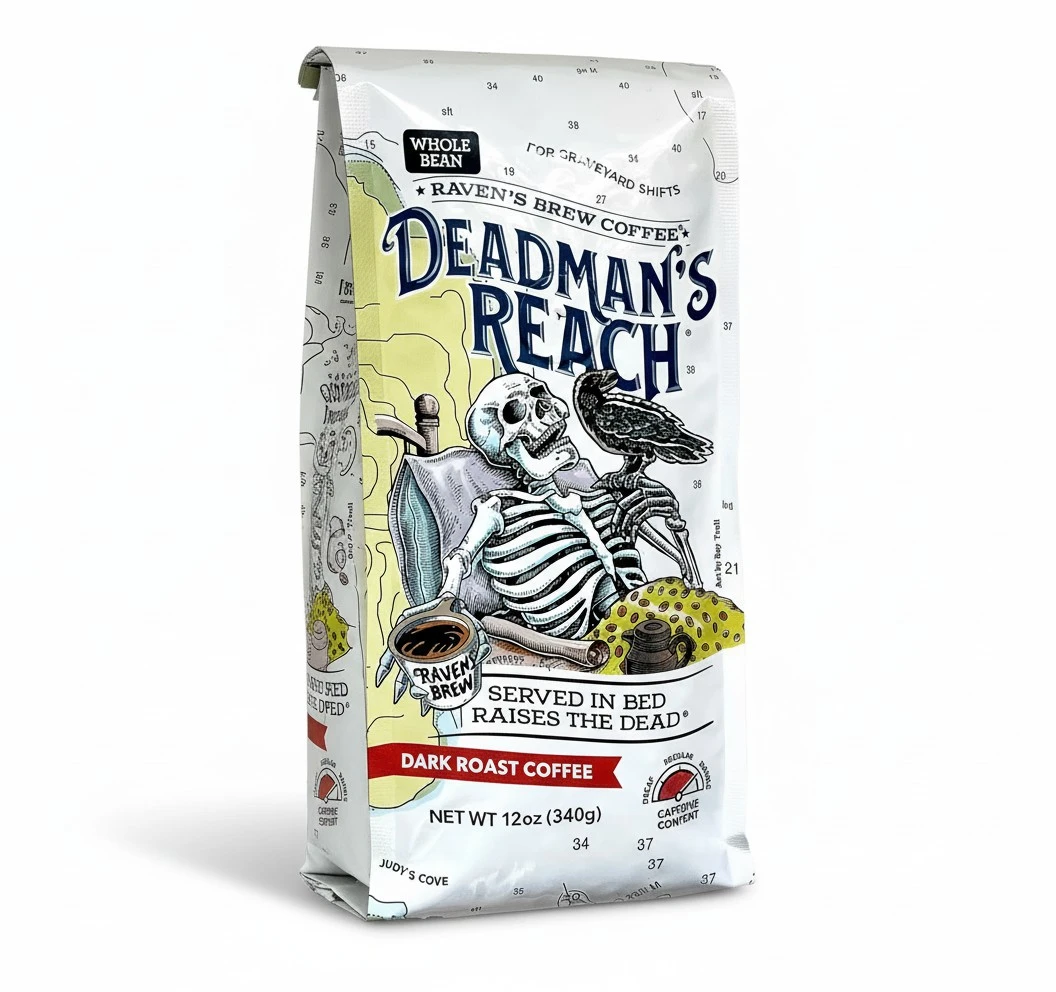 Raven's Brew Coffee High Caffeine Coffee Dark Roast Whole Bean – Deadman's Reach 2-pack of 12oz