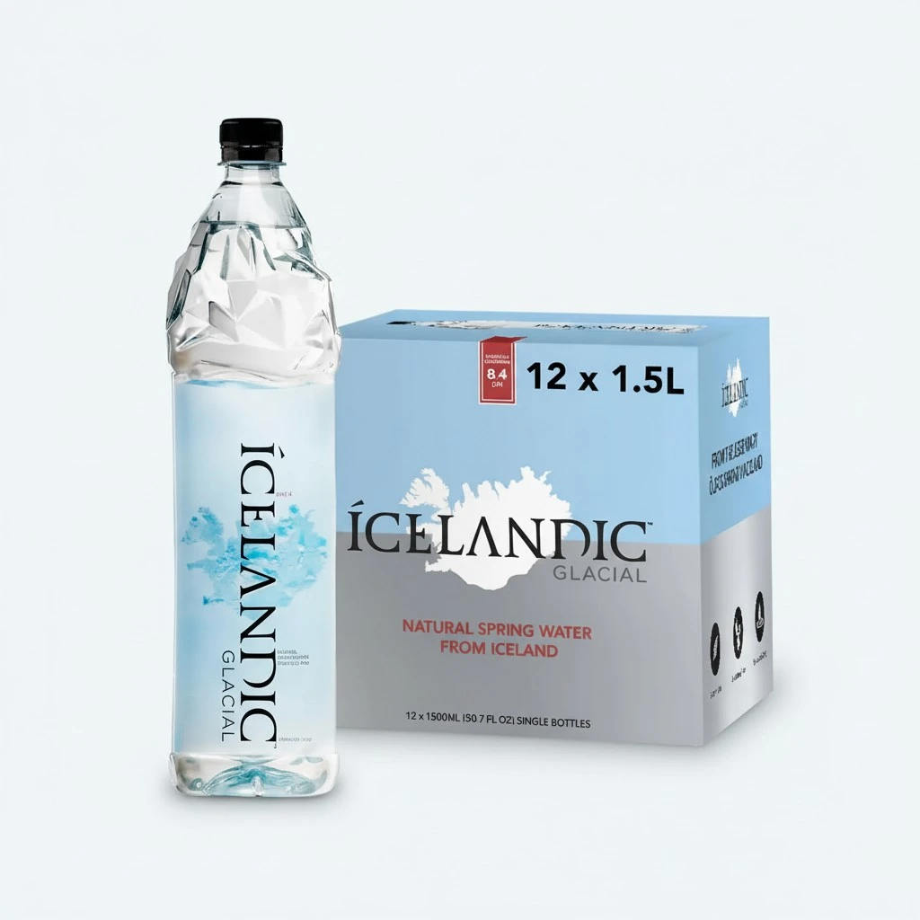 Icelandic Glacial Natural Spring Alkaline Water, 50.7 Fl Oz (Pack of 12)