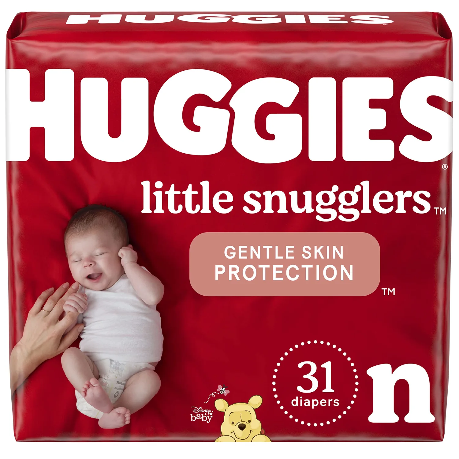 Baby Diapers Size Newborn, 31 Ct, Huggies Little Snugglers