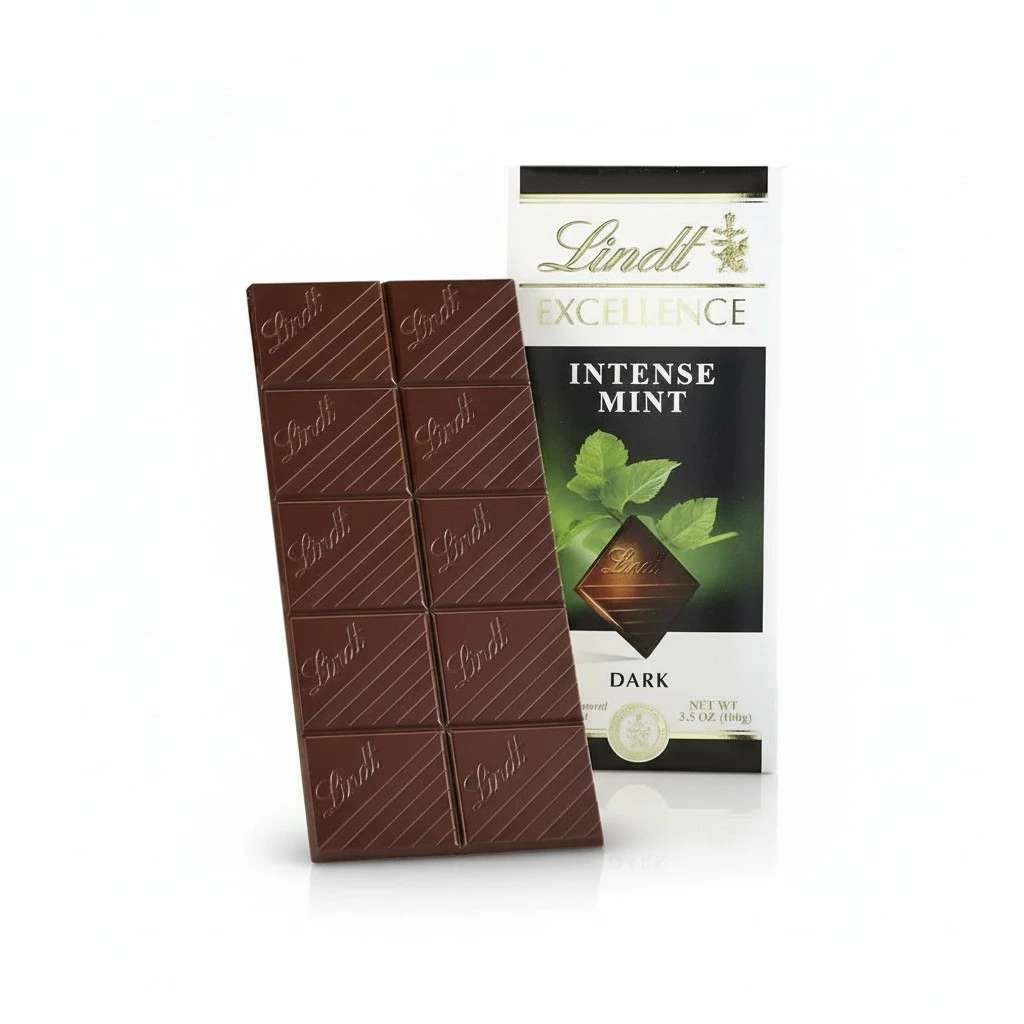 Lindt Excellence Bar, Intense Mint Dark Chocolate, 3.5 Ounce (Pack of 12)