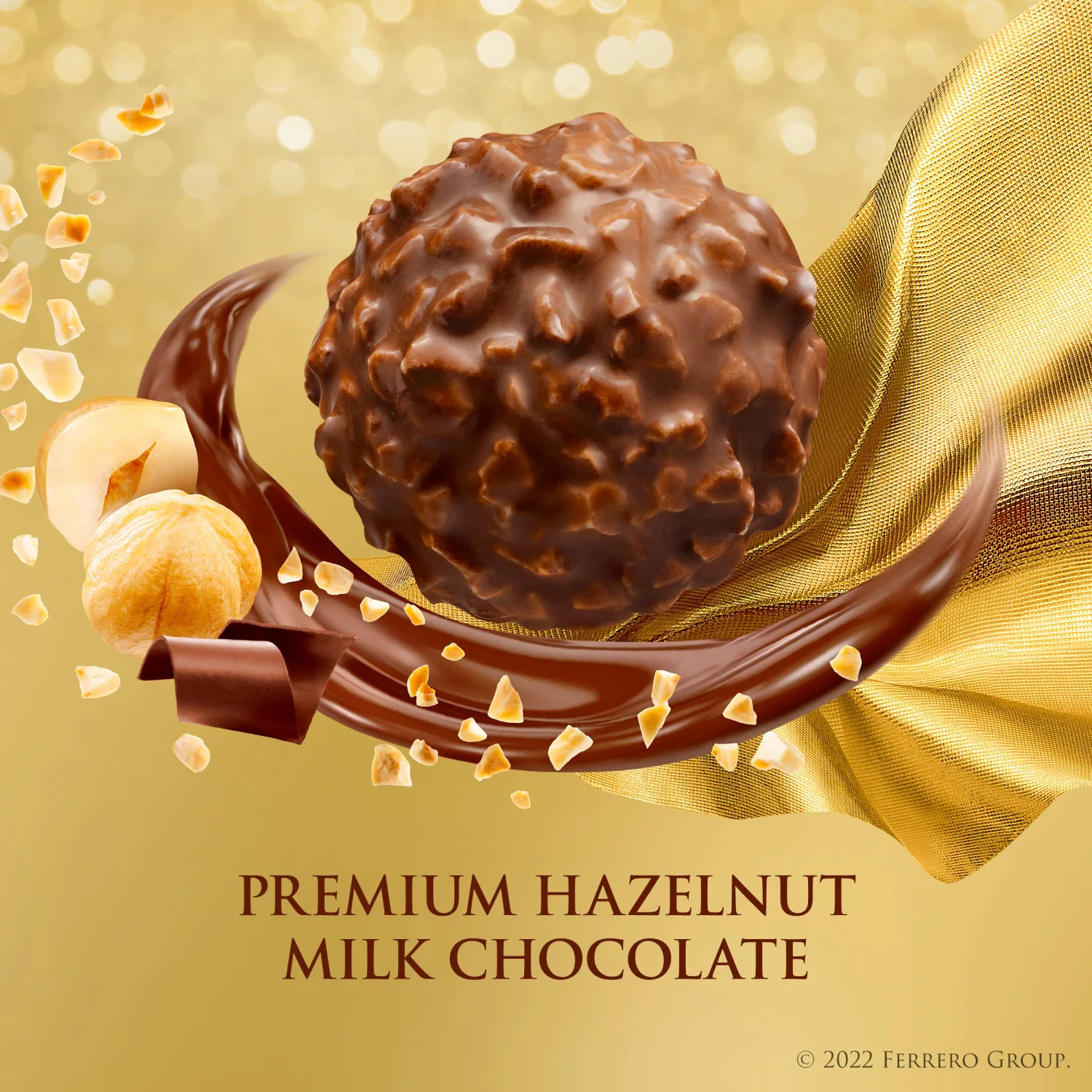 Ferrero Rocher, Premium Gourmet Milk Chocolate Hazelnut, Individually Wrapped Candy for Gifting, 7.9 oz, 18 Count