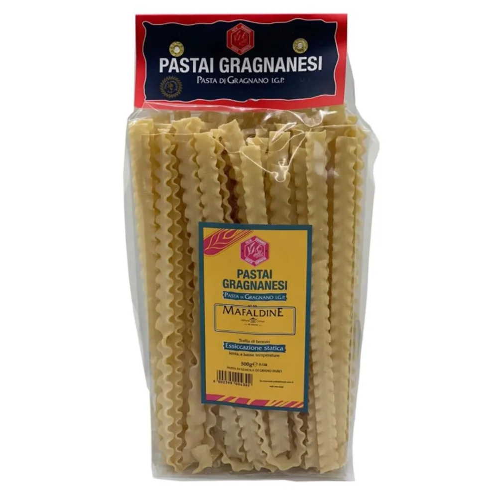 Mafaldine Italian Pasta di Gragnano | I.G.P. Protected | 17.6 Ounce | 500 Gram | Pack of 5