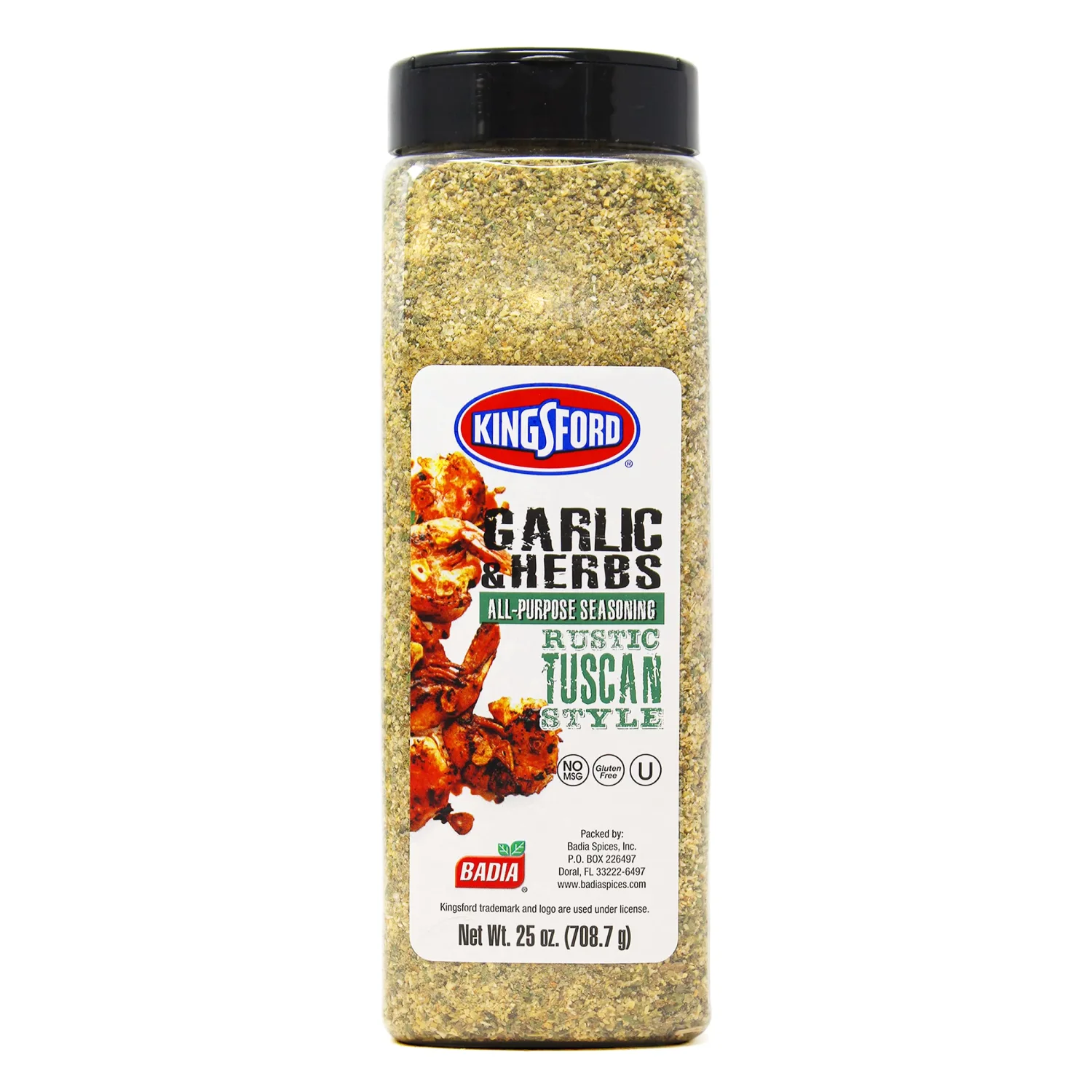 Kingsford Badia Garlic & Herbs All-Purpose Seasoning, 25 oz, Rustic Tuscan Style for Cooking, Grilling, Marinades