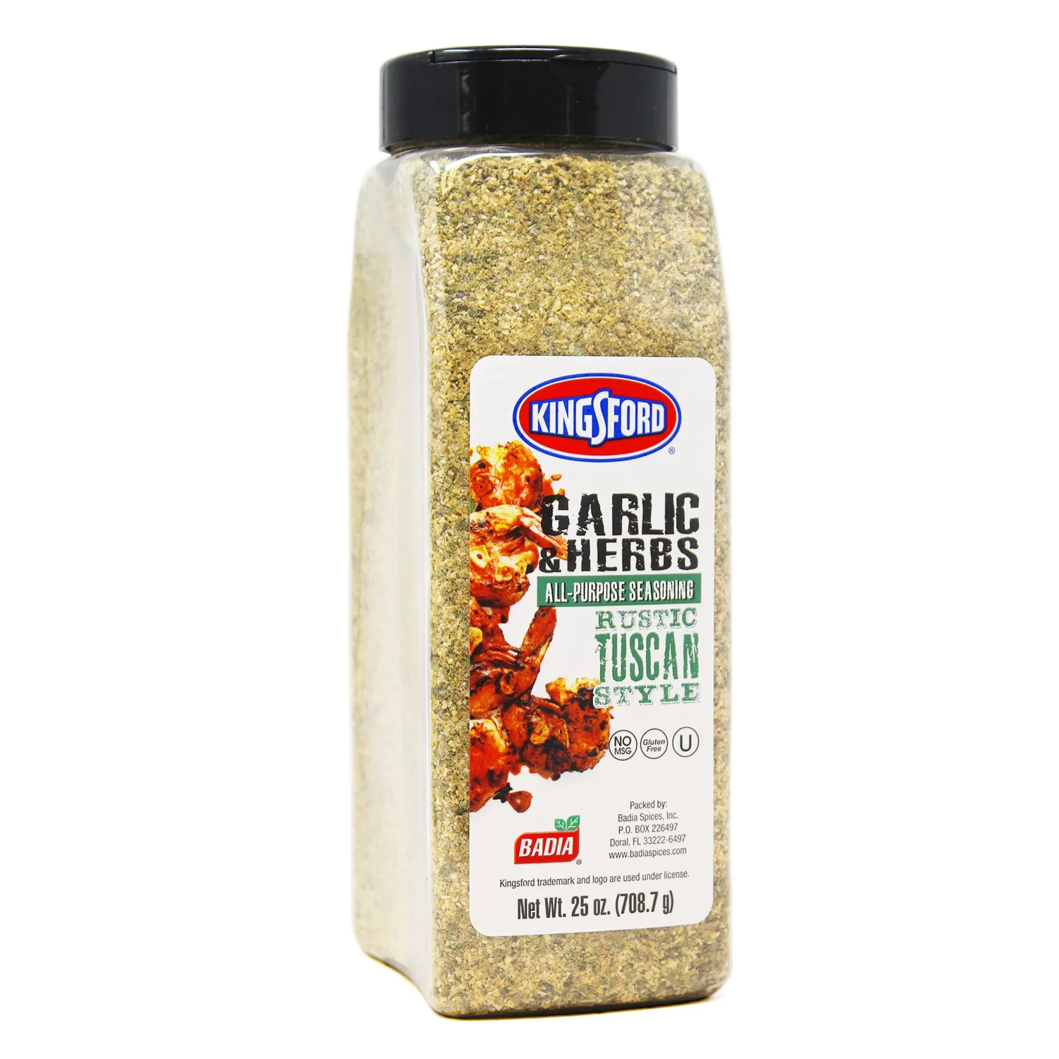 Kingsford Badia Garlic & Herbs All-Purpose Seasoning, 25 oz, Rustic Tuscan Style for Cooking, Grilling, Marinades