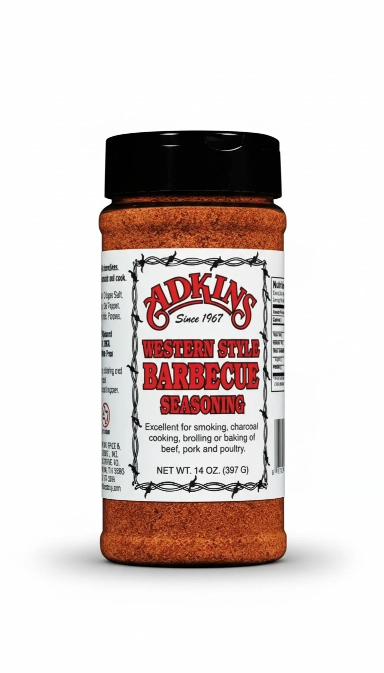 Adkins Western Style Barbecue BBQ Seasoning 14 OZ All Natural