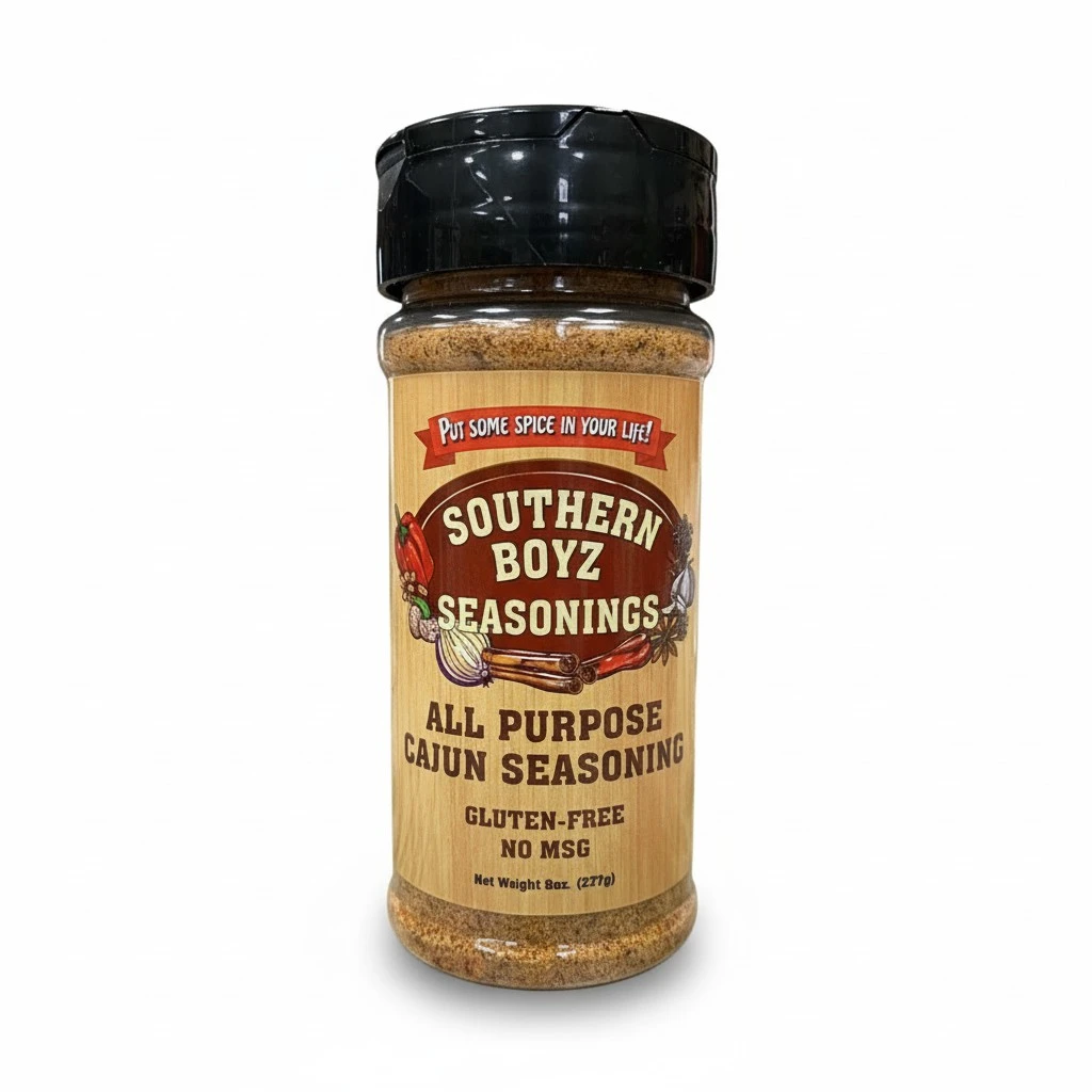 Southern Boyz All Purpose Cajun Creole Seasoning, 8 Ounce Shaker (No MSG, Gluten-Free Blend), 8 Ounce (Pack of 1)