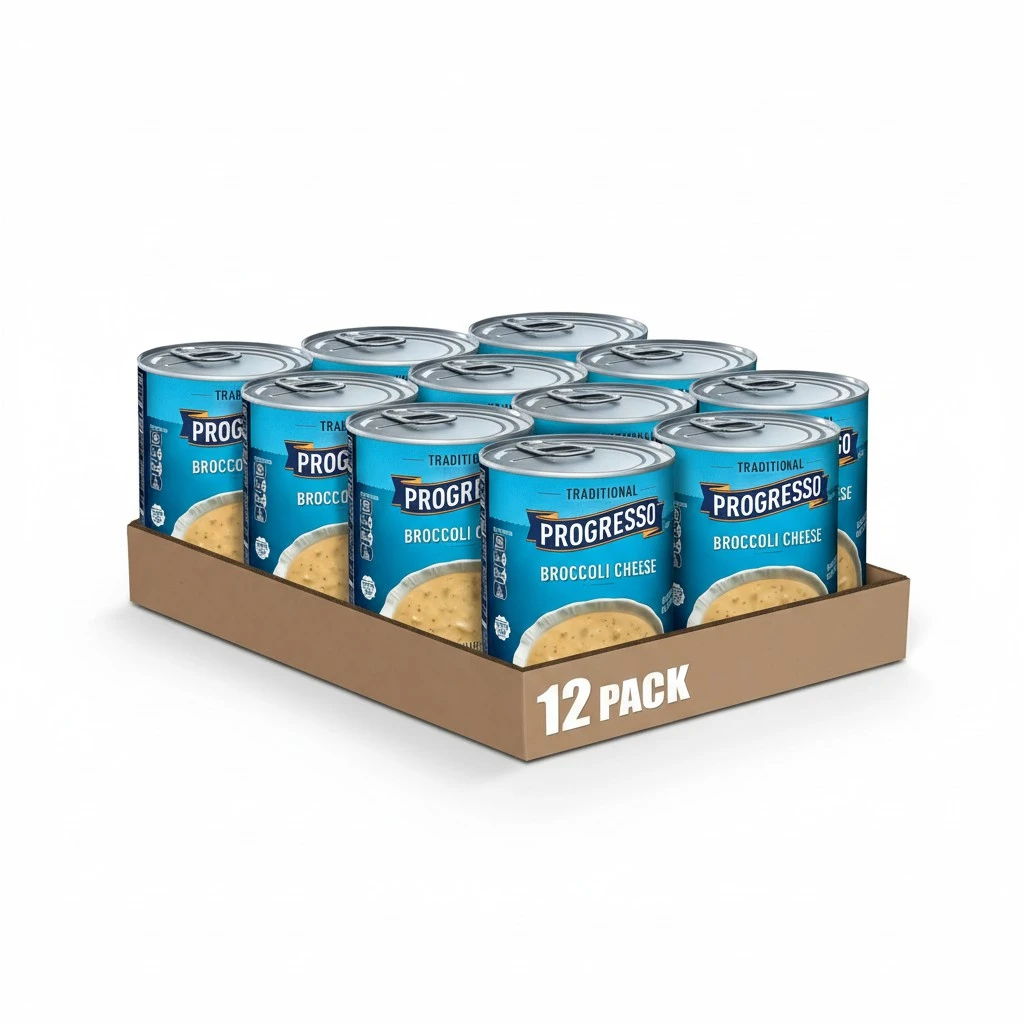 Progresso Traditional, Broccoli Cheese Canned Soup, Gluten Free, 18 oz. (Pack of 12)