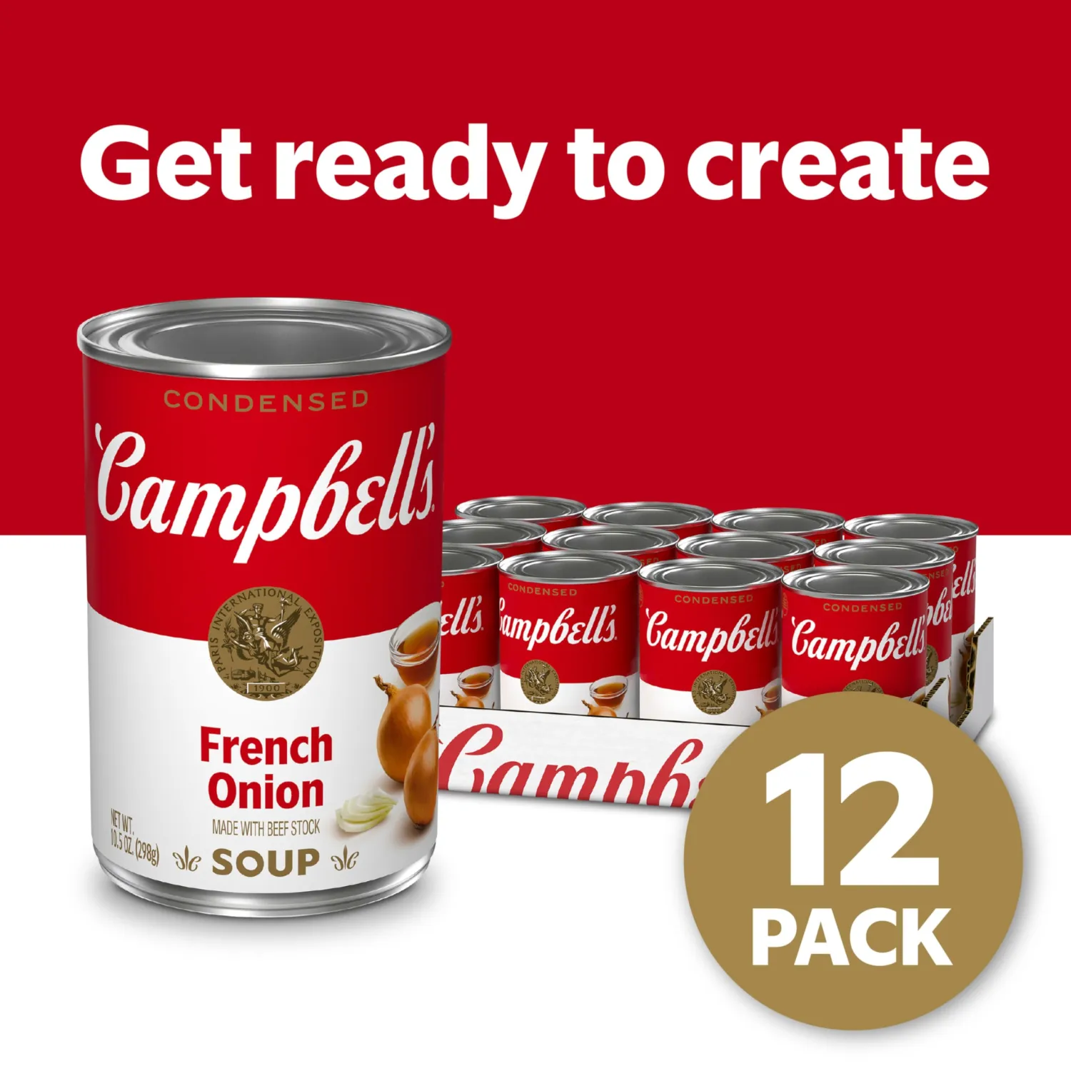Campbell's Condensed French Onion Soup, 10.5 oz Can (12 Pack)