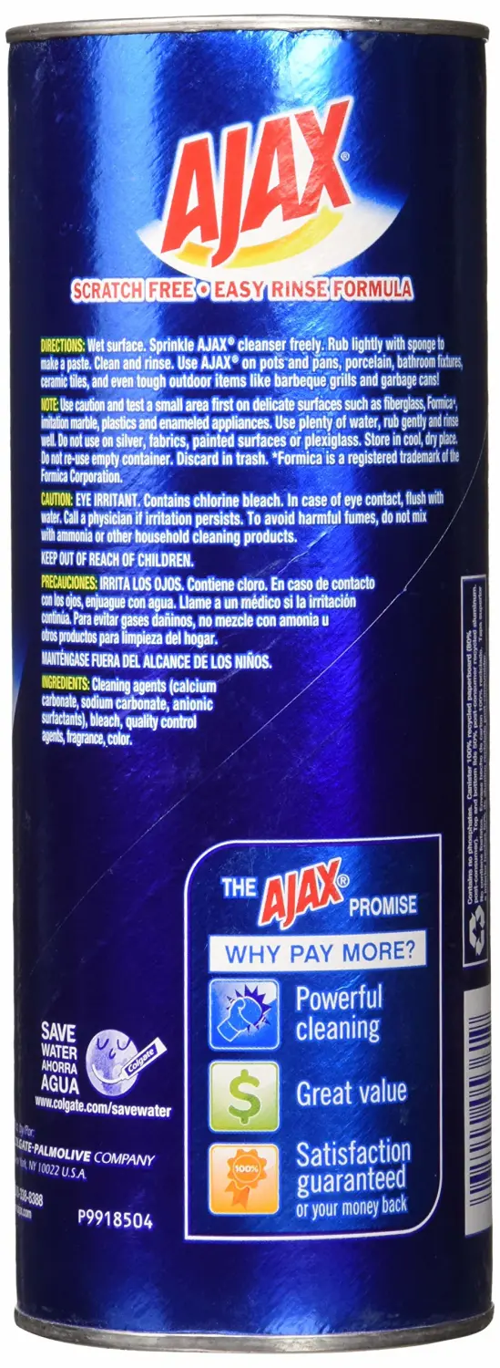 Ajax Powder Cleanser with Bleach, 21oz (595g) Pack of 2