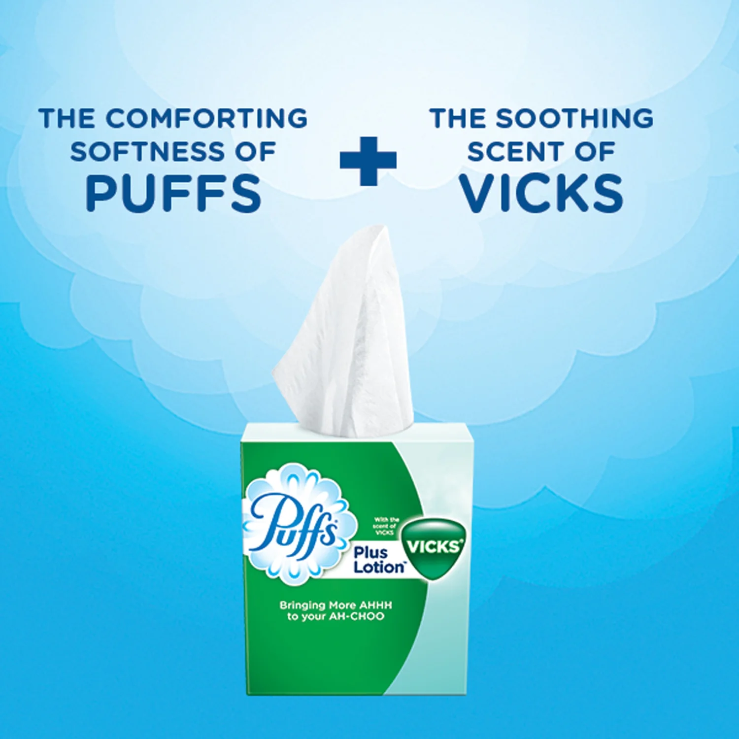 Puffs Plus Lotion With The Scent of Vicks Facial Tissues (1 Pack, 48 Count Each)