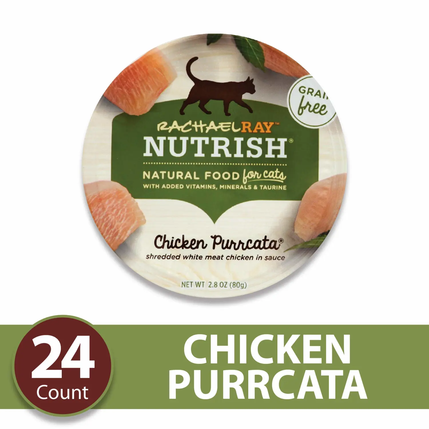 Rachael Ray Nutrish Natural Wet Cat Food, Chicken Purrcata Recipe, 2.8 Ounce Cup (Pack of 24), Grain Free