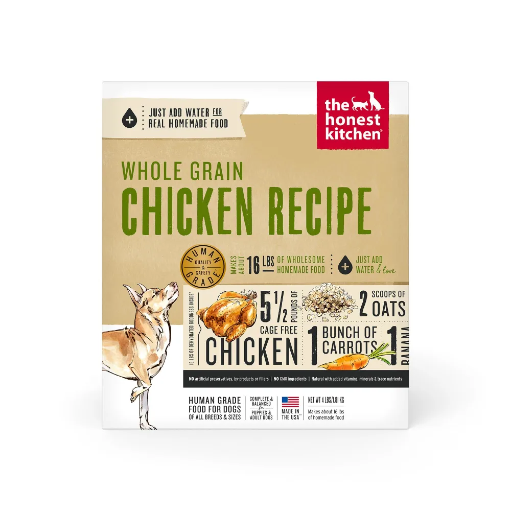 The Honest Kitchen Dehydrated Whole Grain Chicken Dog Food, 4 lb Box