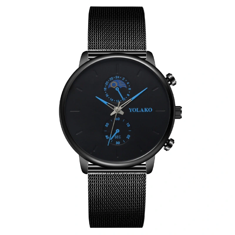 Fashion Two Eyes Moon Men's Watch