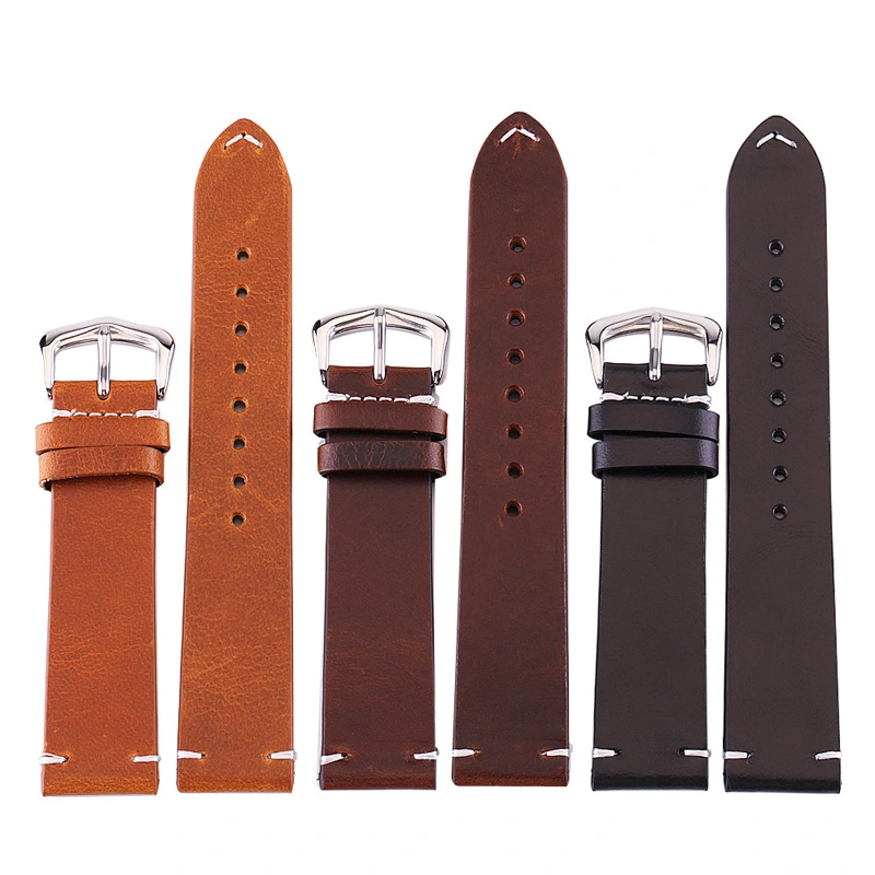 Oil wax leather strap