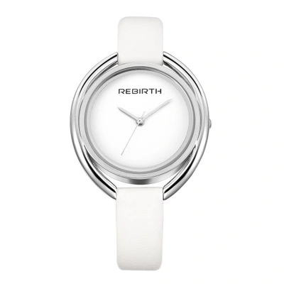 Women's quartz watch with large dial and thin belt