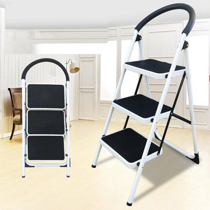 Household Folding Small Ladder Chair Dual-use Two Steps Three Steps Trestle Ladder Thickened Non-slip Large Pedal Step Stool