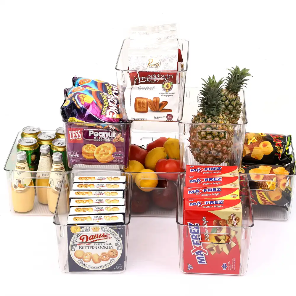 8pcs Square Fridge Bin Set,