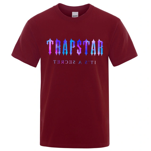 TRAPSTAR Letter Printed T-shirt Summer Men's Cotton Casual Short Sleeve Streetwear Plus Size Men's And Women's T-shirt