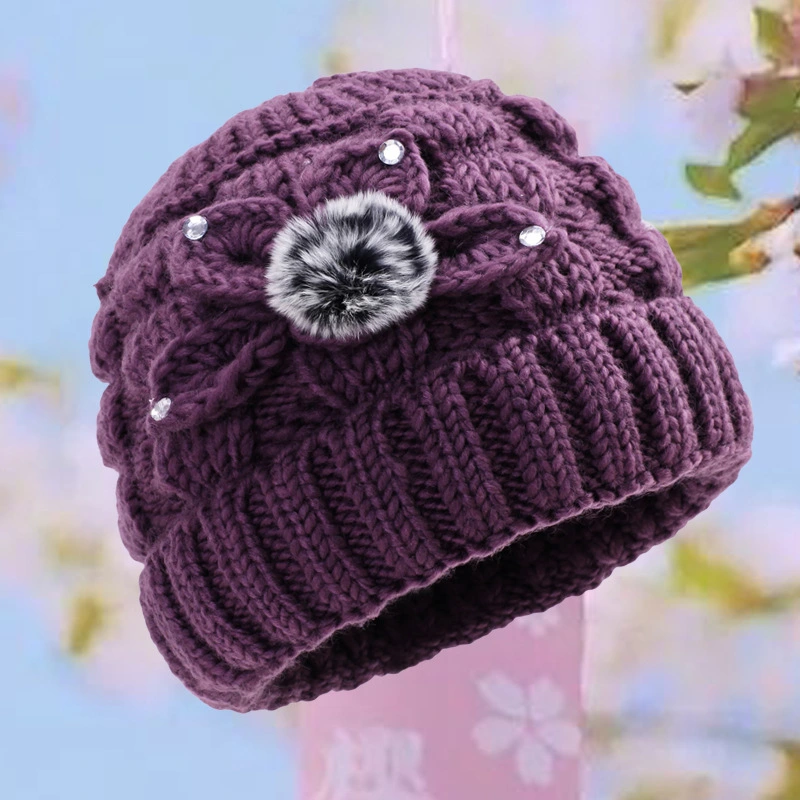 Autumn Winter Middle-aged And Elderly Women's Wool Hat