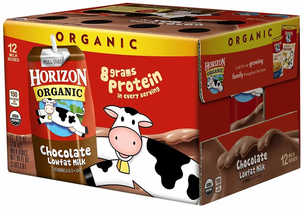 Horizon Organic UHT Chocolate Milk Boxes, 1% Single Serve, 8 Oz, 12 Count (4 Cases(Pack of 12))