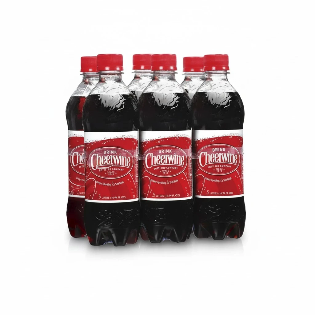 Cheerwine Cherry Soda (6 Pack Plastic Bottles)