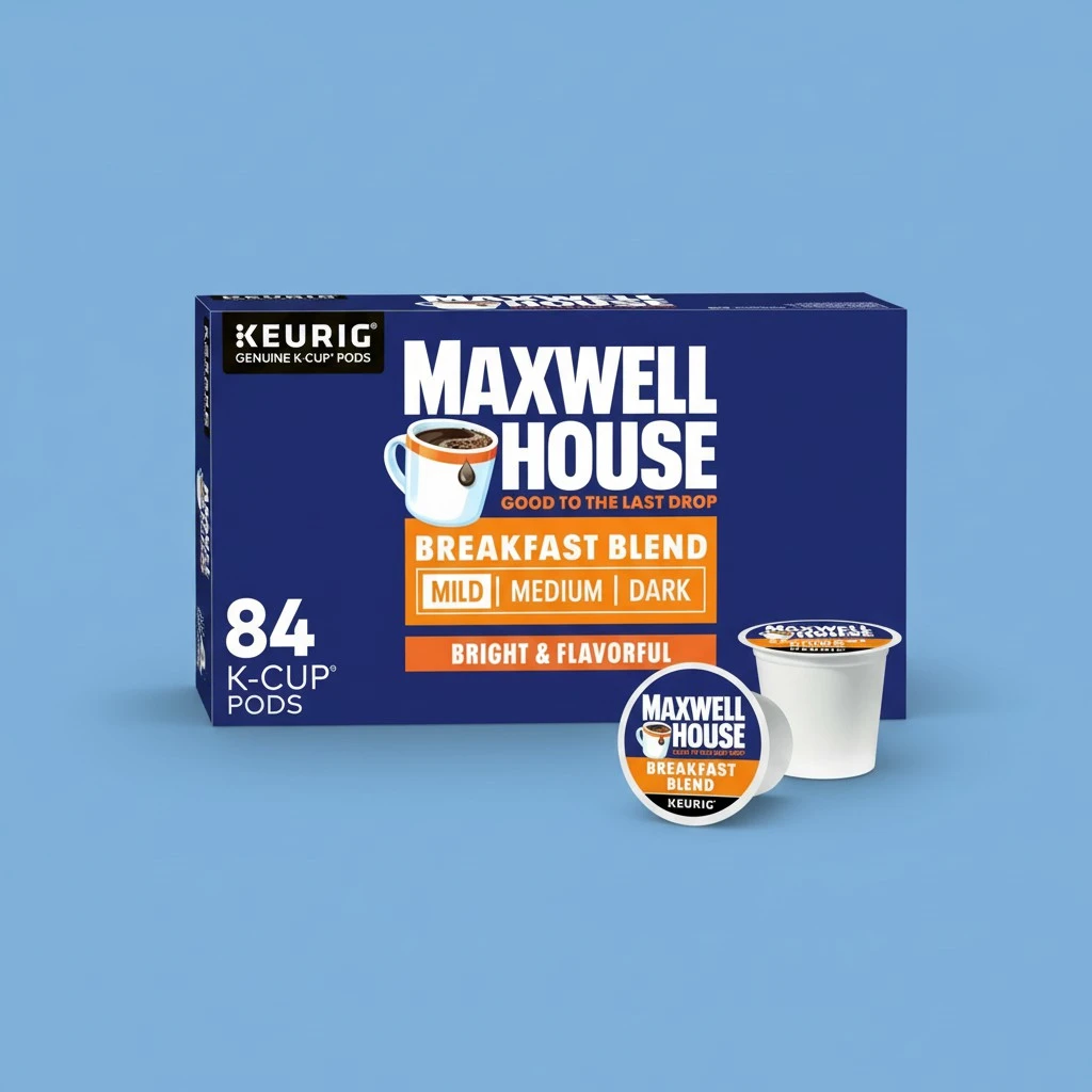 Maxwell House Breakfast Blend Mild Roast K-Cup Coffee Pods, 84 ct Box