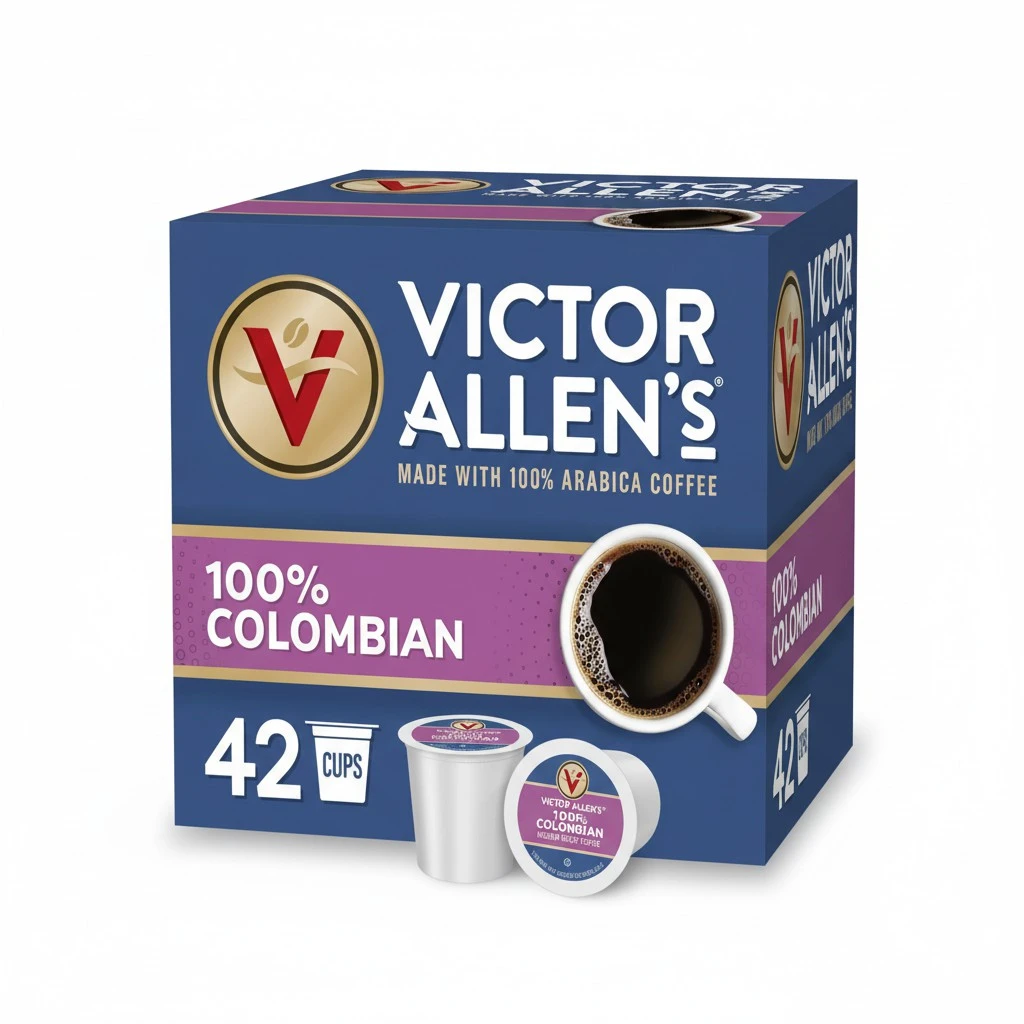 Victor Allen's Coffee 100% Colombian, Medium Roast, 42 Count, Single Serve Coffee Pods for Keurig K-Cup Brewers